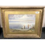 Charles F. Williams : Beer Trawlers Put to Sea, watercolour, 25 cm x 35 cm, framed.