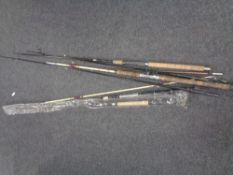 A bundle of fishing rods