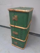 An early 20th century bentwood bound trunk