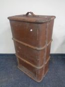An early 20th century bentwood bound trunk