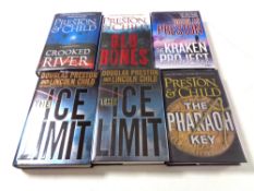 Douglas Preston & Lincoln Child ' The Pharaoh Key', signed edition, 'Crooked River', signed edition,