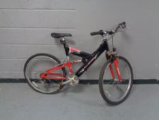 A Raleigh Max full suspension mountain bike