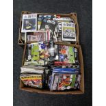 Two boxes of 20th & 21st century football programmes - NUFC, Gateshead,
