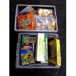 Tow boxes of 20th century games, puzzles,