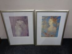 Two Berger prints of females