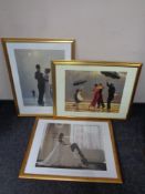 Three Jack Vettriano prints