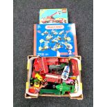 A box containing mid 20th century and later die cast vehicles to include a Matchbox Thunderbird II,