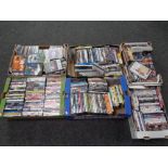 Six boxes of DVDs,