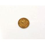 A George V half sovereign 1911.