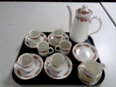 A tray containing a 15 piece Royal Stafford bone china coffee service