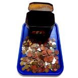 A tin containing a large quantity of pre decimal British coinage,