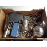 A large quantity of silver and plated items
