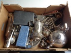 A large quantity of silver and plated items