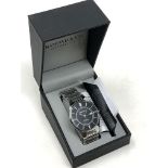 A gent's stainless steel Diamond & Co quartz calendar wristwatch, boxed.