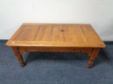 A pine coffee table