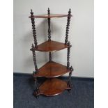 A 19th century four tier corner whatnot stand