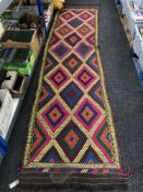 A Suzni kilim runner,