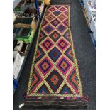 A Suzni kilim runner,