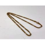 A 9ct gold figaro link necklace, length 40cm. CONDITION REPORT: 2.