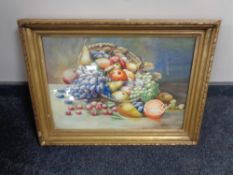 Jan Blechert (1884-1982), still life of fruit, watercolour, 60cm by 45cm, signed.