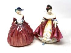 Two Royal Doulton figurines Southern Belle HN2229 and Genevieve HN1962 (2)