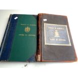 Two antique leather bound ledgers, Borough of Mansfield,