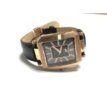 A Gentleman's Klaus Kobec wrist watch on black leather strap