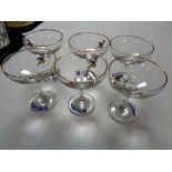 A set of six vintage babysham glasses