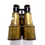 A set of brass cased World War I binoculars by J. H.