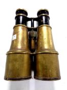 A set of brass cased World War I binoculars by J. H.