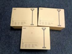 Three Ikea NOT floor lamps (boxed as new)