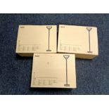 Three Ikea NOT floor lamps (boxed as new)