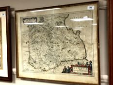 Timothy Pont : The Merce or Shirrefdome of Berwick, steel engraved map, with hand colouring,