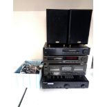 A Cambridge Audio T100 double superheterodyne tuner, a Technics compact disc player SL-P477A,
