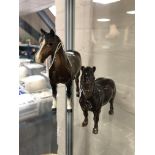 Two Beswick horses,