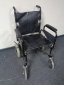 A folding wheelchair