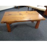 A pine coffee table