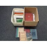 Two boxes containing large quantity of assorted sheet music books