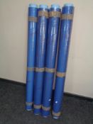 Four rolls of plastic sheeting