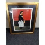 A Guy Buffet print of a French waiter,