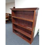 A set of early 20th century mahogany and pine open bookshelves