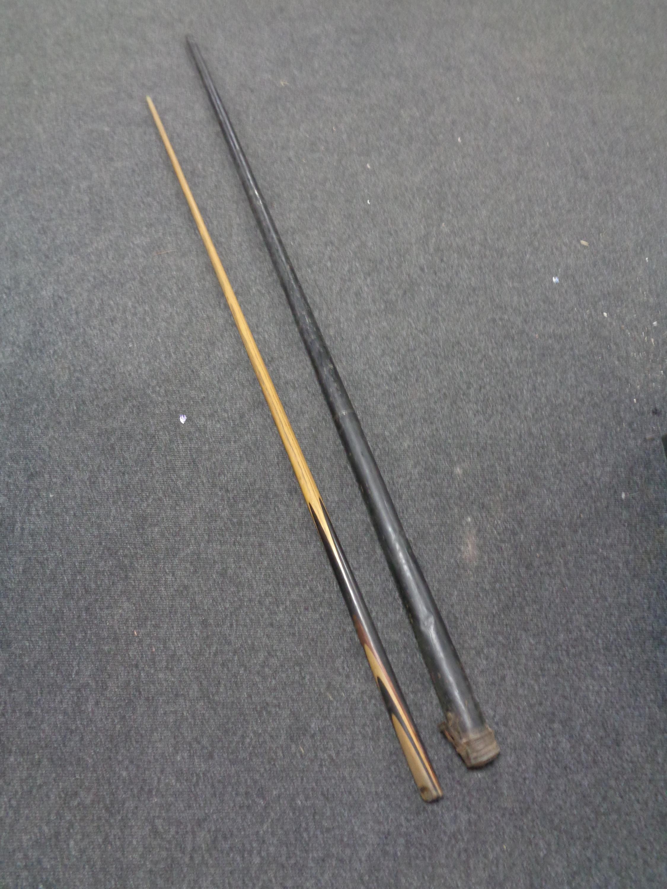 A snooker cue in case