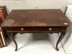 A twentieth century Continental two drawer console table