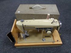 A Brother sewing machine in carry case