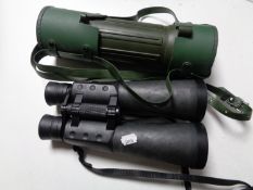 A Japanese Mirador scope and a pair of Nightfall binoculars