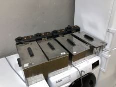 Two Princess stainless steel twin electric fryers