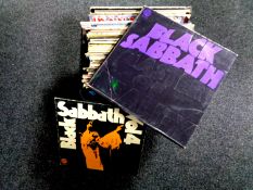 A box containing a good collection of LP records including Black Sabbath, Iron Maiden, Pink Floyd,