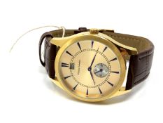 A Gianni Sabatini Gentleman's wrist watch on brown leather strap