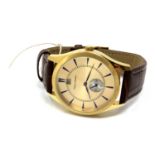 A Gianni Sabatini Gentleman's wrist watch on brown leather strap