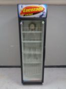 A Lucozade refrigerated drinks cabinet